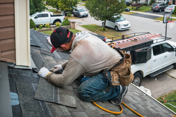 Professional Roofing technician working in Falmouth, MA